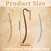 60Pcs 3 Colors Tibetan Style Zinc Alloy Bookmarks FIND-SC0022-42-2