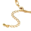 Heart Brass Link Bracelets BJEW-P342-02G-3