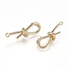 Brass Stud Earring Findings KK-L198-010LG-2