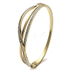 Ion Plating(IP) 304 Stainless Steel Polymer Clay Rhinestone Hinged Bangles for Women BJEW-A011-16G-4