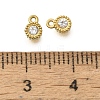 304 Stainless Steel Micro Pave Cubic Zirconia Charms STAS-U027-02G-07-3