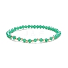 Glass & Brass Beaded Stretch Bracelet for Women BJEW-JB08512-4
