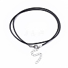 Waxed Cotton Cord Necklace Making MAK-S032-1.5mm-B01-3