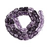 Transparent Crackle Glass Beads Strands GLAA-Q108-04A-06-2