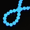 Synthetic Luminous Stone Round Beads Strands G-T136-01A-03-4