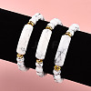 Natural Howlite Beads Stretch Bracelets BJEW-T022-04O-4