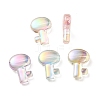 UV Plating Rainbow Iridescent Transparent Acrylic Beads OACR-C007-05E-1