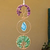 Tree of Life Natural Gemstone Chips & Agate Pendant Decorations PW-WGAF9E8-01-3