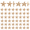 60Pcs 2 Styles 1-Hole Alloy Shank Buttons BUTT-PH0001-79KCG-1