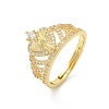 Virgin Mary Theme Clear Cubic Zirconia Finger Rings RJEW-G337-02G-05-4