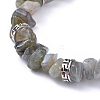 Natural Labradorite Chip Bracelets BJEW-JB04489-03-2