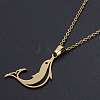 201 Stainless Steel Dolphin Pendants Necklaces LS-NJEW-S105-JN710-45-2-1