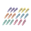 Cute Spray Painted Alloy Alligator Hair Clips Sets for Kids. Mixed Pattern PHAR-F009-02-1