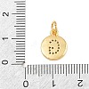 Brass Micro Pave Clear Cubic Zirconia Charms CU-CBA56CE-12G-G-3