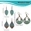 ANATTASOUL 3 Pairs 3 Style Alloy Teardrop with Rhombus Dangle Earrings for Women EJEW-AN0002-01-2