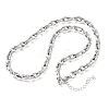 5.5MM 304 Stainless Steel Twisted Oval Link Chain Necklaces for Man and Women SA-CBAB767-18C-P-4