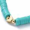 Handmade Polymer Clay Heishi Beads Stretch Bracelets BJEW-JB05621-3