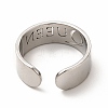 Non-Tarnish 304 Stainless Steel Word Queen Open Cuff Ring for Women RJEW-B027-18P-3