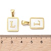 Ion Plating(IP) 304 Stainless Steel Pave Shell Pendants X-STAS-G327-01G-L-3