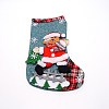 Bear Cloth Hanging Christmas Stocking HJEW-SZC0004-20-1