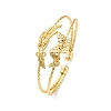 Brass Cuff Bangles BJEW-U025-01G-01-4