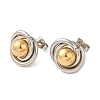 Ring & Round 304 Stainless Steel Stud Earrings for Women EJEW-U003-19-1