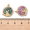 Brass Micro Pave Clear Cubic Zirconia Pendants KK-S048-04G-3