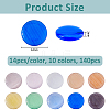 140Pcs 10 Colors Lampwork Cabochons LAMP-FH0001-16-2