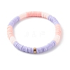 Polymer Clay Heishi Beaded Stretch Bracelets Sets BJEW-JB06301-5