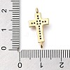 Brass Pave Black Cubic Zirconia Connctor Charms KK-M101-02E-G01-3