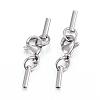 Tarnish Resistant 304 Stainless Steel Lobster Claw Clasps STAS-P146-A09-1.2mm-1