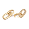 Rack Plating Brass Cubic Zirconia Earrings EJEW-S219-13G-2
