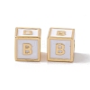 Rack Plating Brass Enamel Beads KK-B060-04G-04B-2
