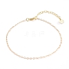 Brass Cable Chain Anklets AJEW-AN00391-2
