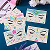 9 Sheets 9 Style Creative Fluorescent Face Tattoo Paper Stickers STIC-TA0002-01-6