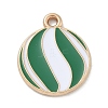 Christmas Theme Alloy Enamel Pendants ENAM-K074-02G-02-1