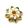 Multi-Petal Alloy Enamel Bead Caps FIND-G029-02G-02-1