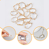HOBBIESAY 16Pcs 4 Styles Glass Connector Charms GLAA-HY0001-10-5