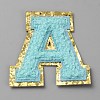 Letter A Computerized Towel Embroidery Cloth Self Adhesive Patches PATC-WH0007-37B-08-1