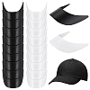 Olycraft 20Pcs 2 Colors Plastic Hat Brim Board for Peaked Cap AJEW-OC0004-92B-1