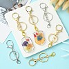 20Pcs 4 Style Alloy Key Rings KEYC-CJ0001-06-5