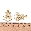 Brass Micro Pave Clear Cubic Zirconia Pendants KK-N254-192G-3