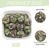 30pcs Round with Camouflage Pattern Silicone Focal Beads SIL-SC0002-03A-2