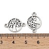 Tibetan Style Alloy Tree of Life Connector Charms TIBE-S324-17AS-3