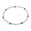 1Pc Polymer Clay Rhinestone Round Beaded Stretch Necklaces NJEW-SP0001-14F-1