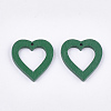 Painted Poplar Wood Pendants WOOD-T021-06F-2