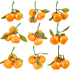 6Pcs Foam Simulated Orange Model AJEW-SP0003-61-1