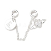 Brass Micro Pave Clear Cubic Zirconia Cable Chain European Beads KK-G531-07B-S-1
