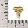 Brass Micro Pave Cubic Zirconia Letter Links KK-I717-04T-3