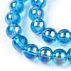 Electroplate Transparent Glass Beads Strands LS-GLAA-T032-T8mm-AB06-2